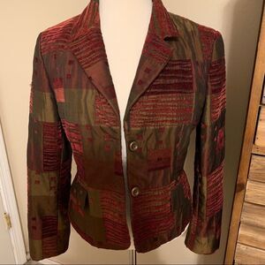 Harv’e Bernard Burgundy and brown jacket